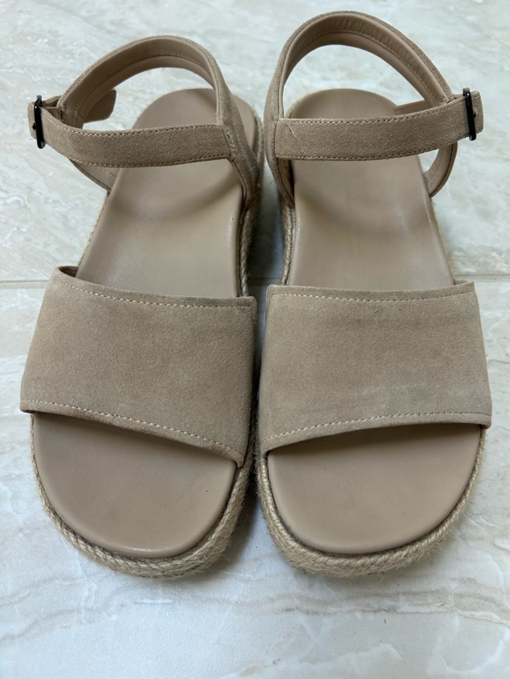 Women's Abeo Suede Ankle-Strap Espadrille Sandals - Beige